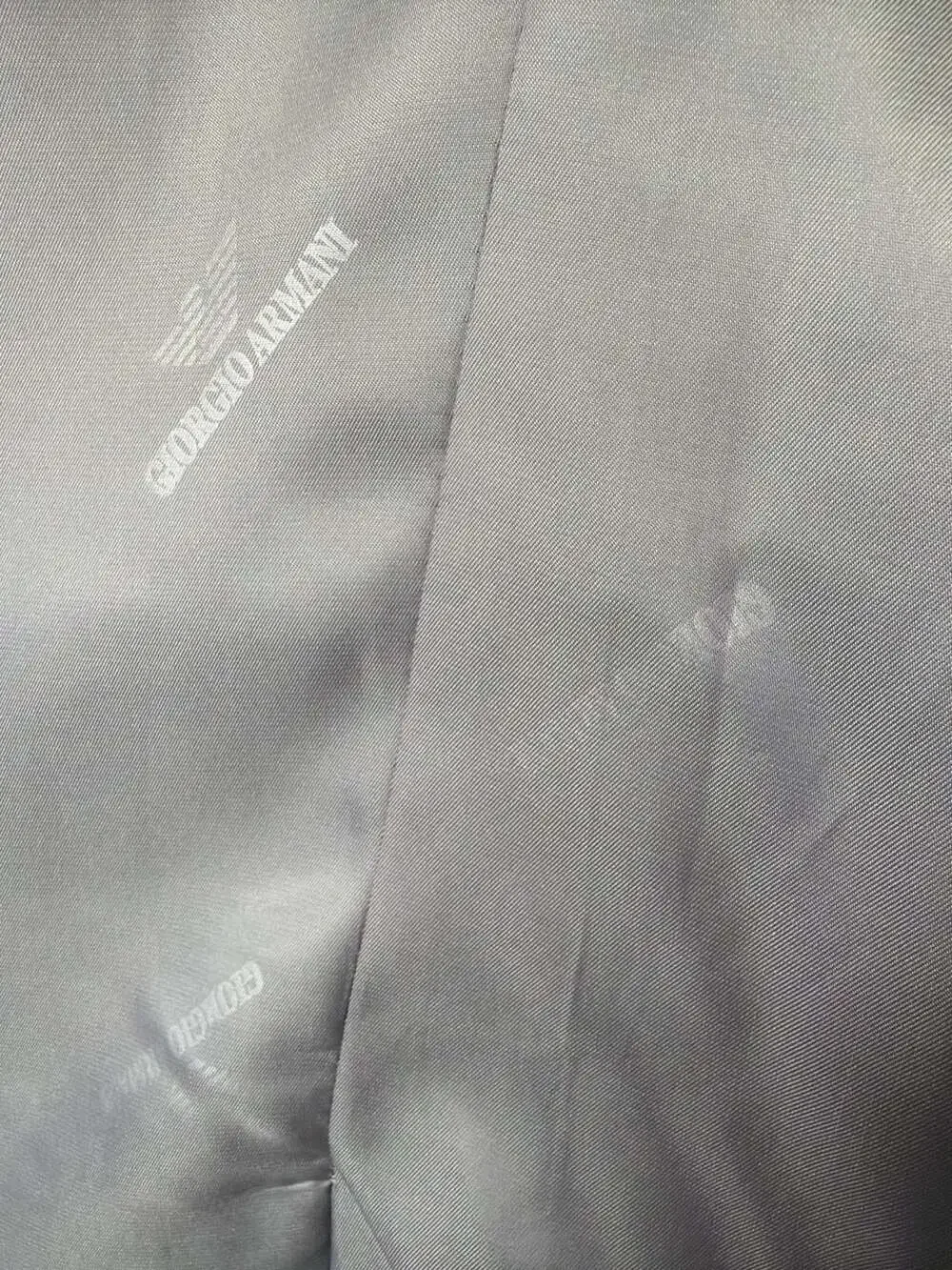 Giorgio Armani Le Collezioni Grey Plaid Two-Button Suit Jacket Blazer